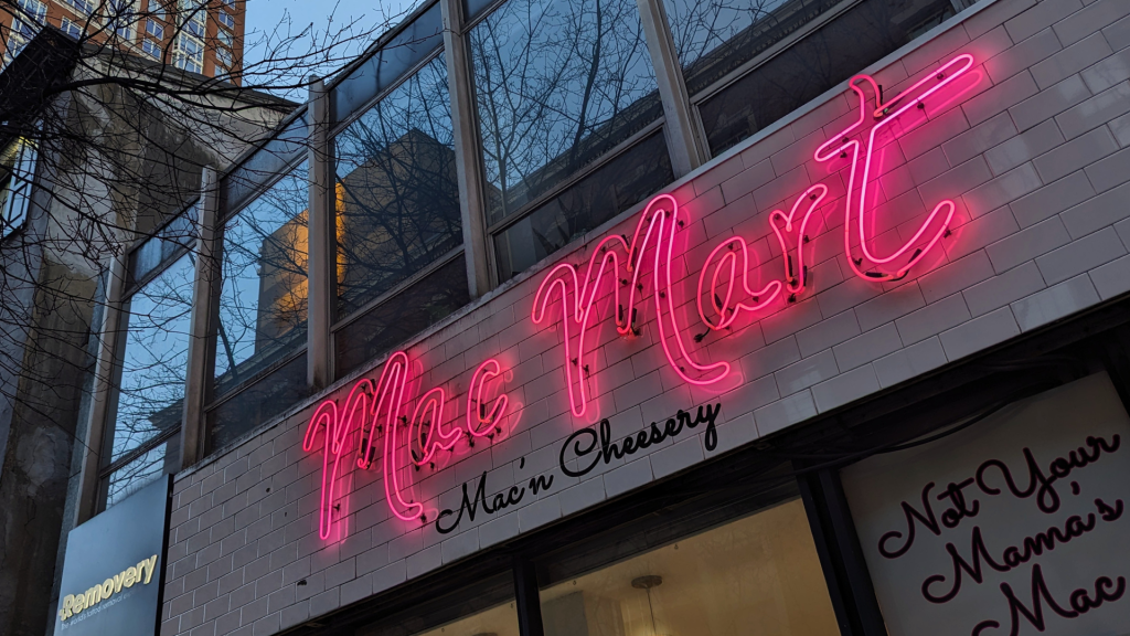 Mac Mart Neon sign in Center City Philadelphia