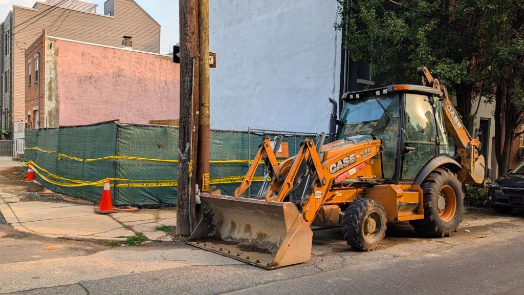 Construction site in the Fishtown area of Philadelphia